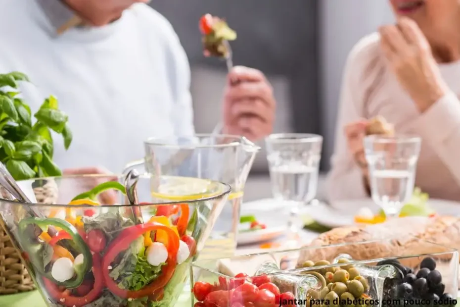 Ideias de jantar para diabéticos com pouco sódio e açúcar, promovendo uma digestão leve e um sono reparador.